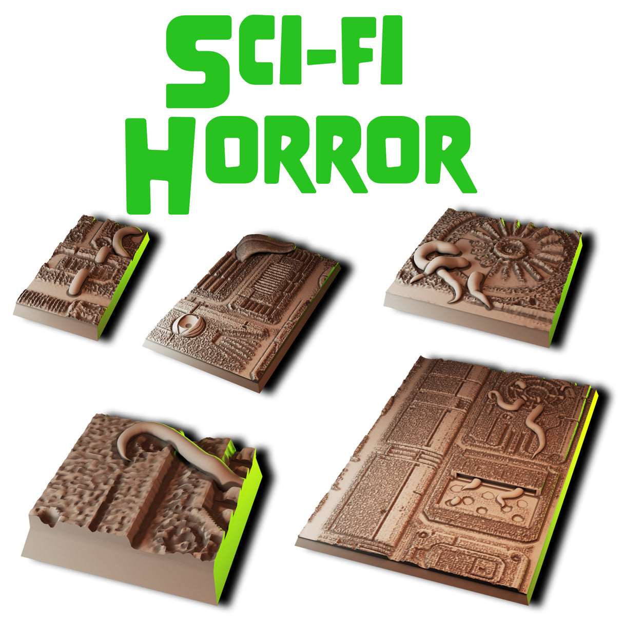 Sci-fi Horror Square Bases