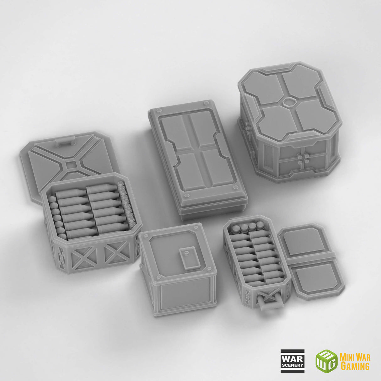 Scatter Terrain Crates Set - Sci-Fi Scenery