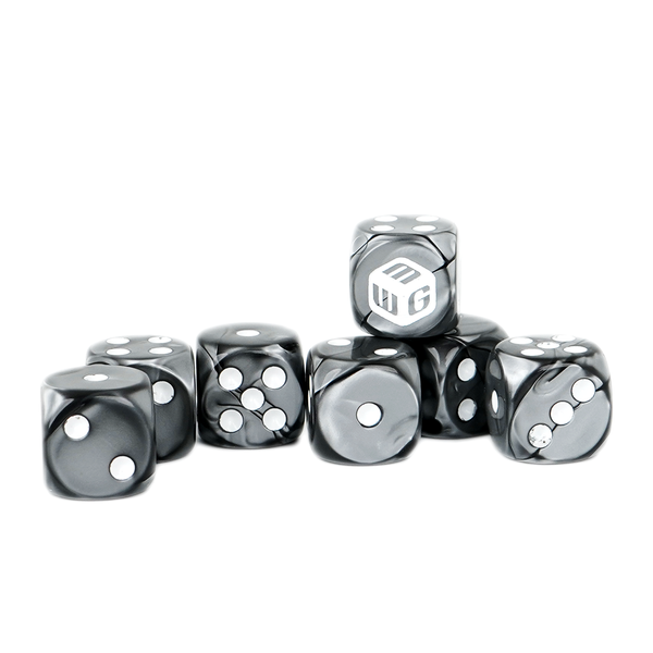Limited - Silver Fox MiniWarGaming Dice Set - 7 6-Sided Dice (7D6