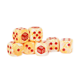 Limited - Orange Candy MiniWarGaming Dice Set - 7 6-Sided Dice (7D6)